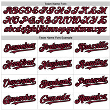 Load image into Gallery viewer, Custom White Crimson-Black Authentic Raglan Sleeves Baseball Jersey
