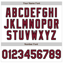 Load image into Gallery viewer, Custom White Crimson-Black Authentic Raglan Sleeves Baseball Jersey
