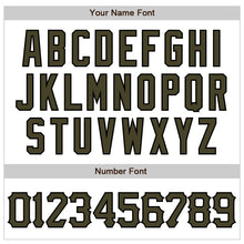 Load image into Gallery viewer, Custom White Olive-Black Authentic Raglan Sleeves Baseball Jersey
