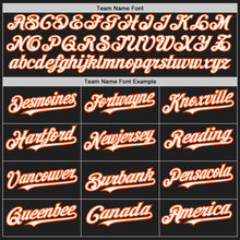 Laden Sie das Bild in den Galerie-Viewer, Custom Black White-Orange Authentic Raglan Sleeves Baseball Jersey
