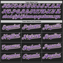 Load image into Gallery viewer, Custom Black Purple-Cream Authentic Raglan Sleeves Baseball Jersey
