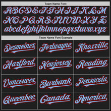 Charger l&#39;image dans la galerie, Custom Black Light Blue-Red Authentic Raglan Sleeves Baseball Jersey
