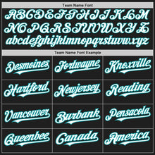 Charger l&#39;image dans la galerie, Custom Black White-Teal Authentic Raglan Sleeves Baseball Jersey
