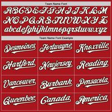 Laden Sie das Bild in den Galerie-Viewer, Custom Red White-Brown Authentic Raglan Sleeves Baseball Jersey
