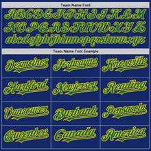 Charger l&#39;image dans la galerie, Custom Royal Kelly Green-Yellow Authentic Raglan Sleeves Baseball Jersey
