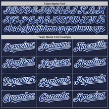 Load image into Gallery viewer, Custom Navy Royal-White Authentic Raglan Sleeves Baseball Jersey
