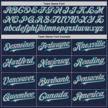 Load image into Gallery viewer, Custom Navy Gray-Teal Authentic Raglan Sleeves Baseball Jersey
