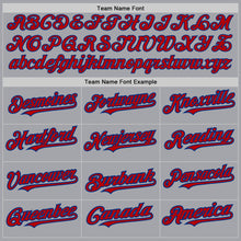 Load image into Gallery viewer, Custom Gray Red-Royal Authentic Raglan Sleeves Baseball Jersey
