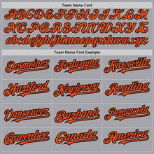 Load image into Gallery viewer, Custom Gray Orange-Black Authentic Raglan Sleeves Baseball Jersey
