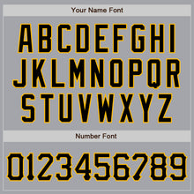 Load image into Gallery viewer, Custom Gray Black-Gold Authentic Raglan Sleeves Baseball Jersey
