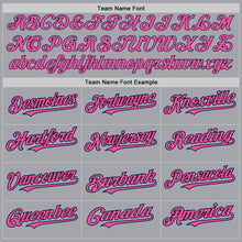 Load image into Gallery viewer, Custom Gray Light Blue Black-Pink Authentic Raglan Sleeves Baseball Jersey
