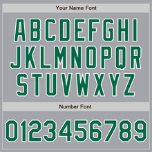 Load image into Gallery viewer, Custom Gray Kelly Green-White Authentic Raglan Sleeves Baseball Jersey
