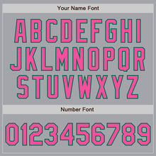 Load image into Gallery viewer, Custom Gray Pink-Kelly Green Authentic Raglan Sleeves Baseball Jersey
