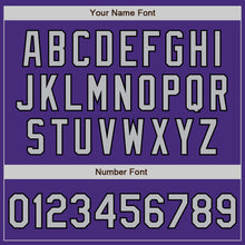 Load image into Gallery viewer, Custom Purple Gray-Black Authentic Raglan Sleeves Baseball Jersey
