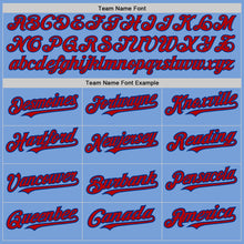 Загрузить изображение в средство просмотра галереи, Custom Light Blue Red-Royal Authentic Raglan Sleeves Baseball Jersey
