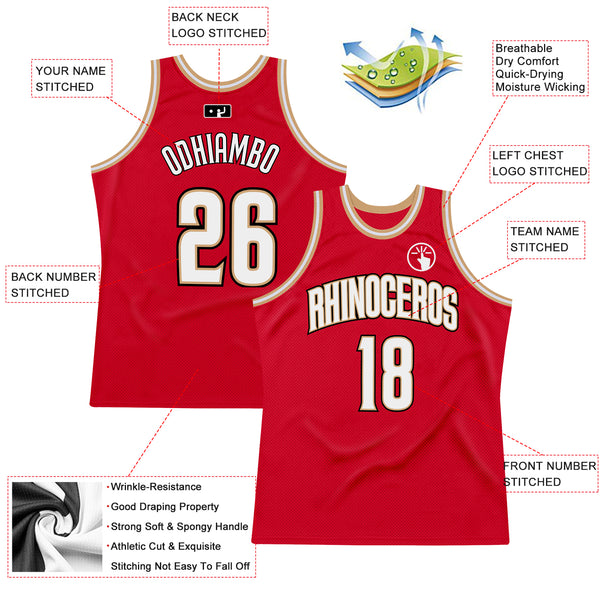 Sale Build Red Basketball Hunter Green Rib-Knit Jersey White –  CustomJerseysPro
