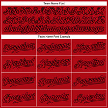 Load image into Gallery viewer, Custom Red Red-Black Authentic Baseball Jersey
