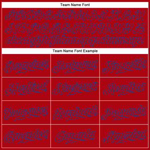 Custom Red Red-Royal Authentic Baseball Jersey