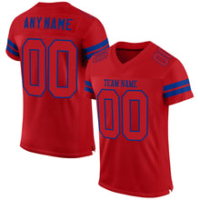 Load image into Gallery viewer, Custom Red Red-Royal Mesh Authentic Football Jersey

