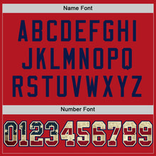 Загрузить изображение в средство просмотра галереи, Custom Red Vintage USA Flag-Cream Mesh Authentic Football Jersey
