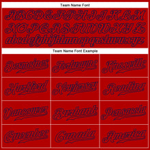 Load image into Gallery viewer, Custom Red Red-Navy Authentic Sleeveless Baseball Jersey
