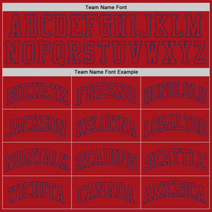 Custom Red Red-Navy Authentic Throwback Basketball Jersey