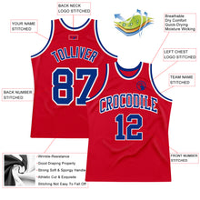 Загрузить изображение в средство просмотра галереи, Custom Red Royal-White Authentic Throwback Basketball Jersey
