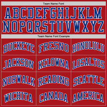 Загрузить изображение в средство просмотра галереи, Custom Red Royal-White Authentic Throwback Basketball Jersey
