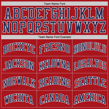 Загрузить изображение в средство просмотра галереи, Custom Red Navy-White Authentic Throwback Basketball Jersey
