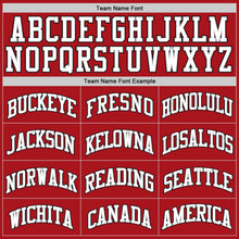 Загрузить изображение в средство просмотра галереи, Custom Red White-Black Authentic Throwback Basketball Jersey

