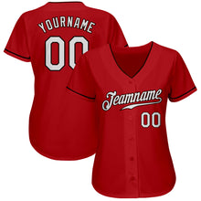 Load image into Gallery viewer, Custom Red White-Brown Authentic Baseball Jersey
