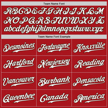Load image into Gallery viewer, Custom Red White-Brown Authentic Baseball Jersey
