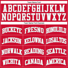 Load image into Gallery viewer, Custom Red White-Gray Authentic Throwback Basketball Jersey
