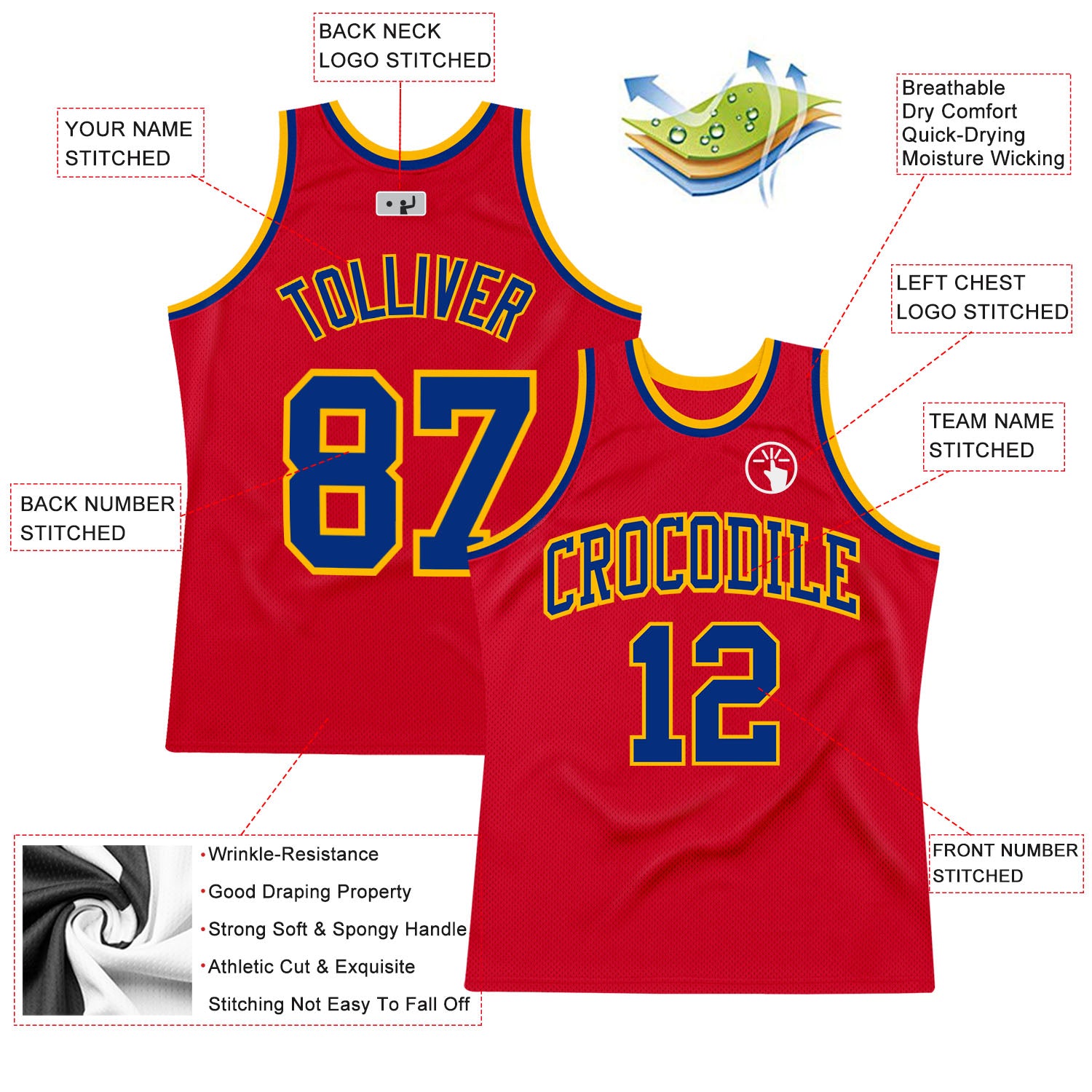Cheap Custom Red Royal-Gold Authentic Throwback Basketball Jersey Free  Shipping – CustomJerseysPro