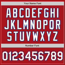 Загрузить изображение в средство просмотра галереи, Custom Red White-Royal Authentic Baseball Jersey
