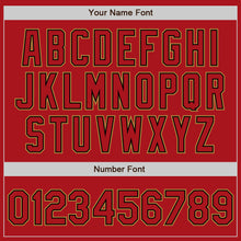 Load image into Gallery viewer, Custom Red Red Black-Old Gold Authentic Baseball Jersey
