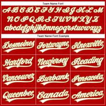 Charger l&#39;image dans la galerie, Custom Red White Pinstripe Old Gold Authentic Baseball Jersey
