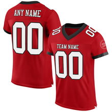 Load image into Gallery viewer, Custom Red White-Black Mesh Authentic Football Jersey
