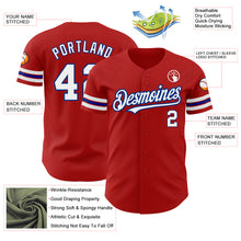 Загрузить изображение в средство просмотра галереи, Custom Red White-Royal Authentic Baseball Jersey
