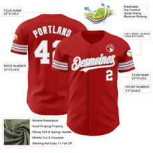 Load image into Gallery viewer, Custom Red White-Gray Authentic Baseball Jersey
