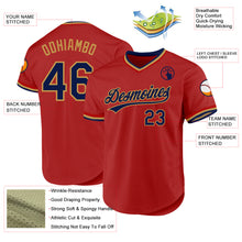 Charger l&#39;image dans la galerie, Custom Red Navy-Old Gold Authentic Throwback Baseball Jersey
