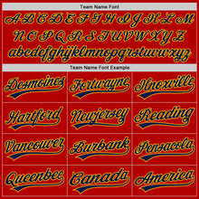 Charger l&#39;image dans la galerie, Custom Red Navy Authentic Throwback Baseball Jersey
