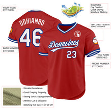 Charger l&#39;image dans la galerie, Custom Red White-Black Authentic Throwback Baseball Jersey
