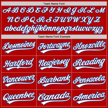 Charger l&#39;image dans la galerie, Custom Red White-Black Authentic Throwback Baseball Jersey
