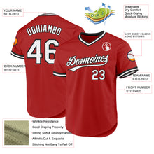 Load image into Gallery viewer, Custom Red Gray-Black Authentic Throwback Baseball Jersey
