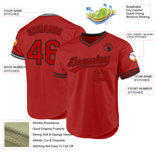 Load image into Gallery viewer, Custom Red White Authentic Throwback Baseball Jersey
