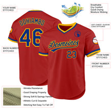 Load image into Gallery viewer, Custom Red Royal-Gold Authentic Throwback Baseball Jersey
