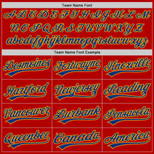 Load image into Gallery viewer, Custom Red Royal-Gold Authentic Throwback Baseball Jersey
