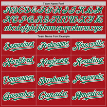 Load image into Gallery viewer, Custom Red White-Kelly Green Authentic Baseball Jersey

