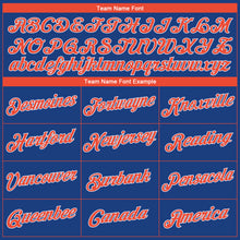 Загрузить изображение в средство просмотра галереи, Custom Royal Orange-White Authentic Throwback Basketball Jersey
